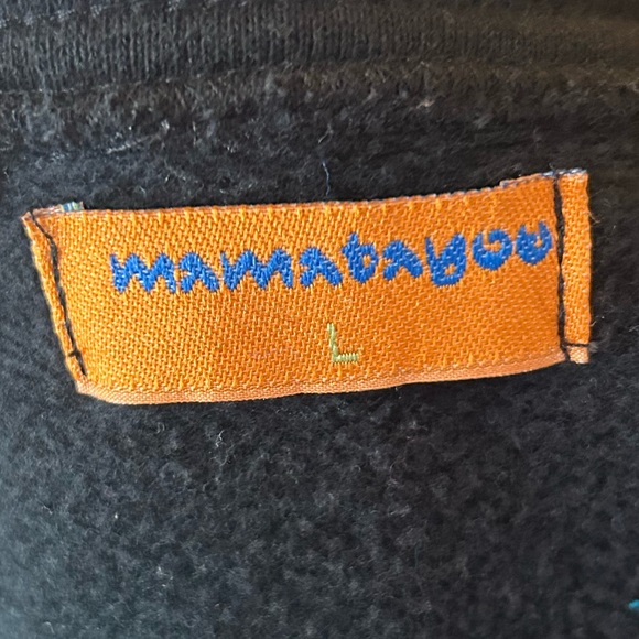 Vintage Black Boho Hippy Jacket Coat Festival Artsy Funky Asian Cotton Sz Large - Picture 12 of 14